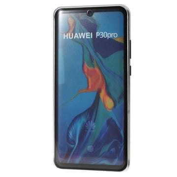 Huawei P30 Pro Magnetisk Cover med Hærdet Glas - Sølv