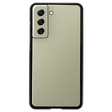 Samsung Galaxy S21 FE 5G Magnetisk Cover med Hærdet Glas - Sort