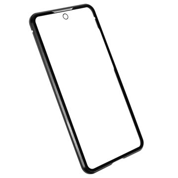 Samsung Galaxy S21 FE 5G Magnetisk Cover med Hærdet Glas - Sort