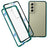 Samsung Galaxy S21 FE 5G Magnetisk Cover med Hærdet Glas - Blå