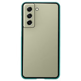 Samsung Galaxy S21 FE 5G Magnetisk Cover med Hærdet Glas - Blå