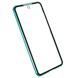 Samsung Galaxy S21 FE 5G Magnetisk Cover med Hærdet Glas - Blå