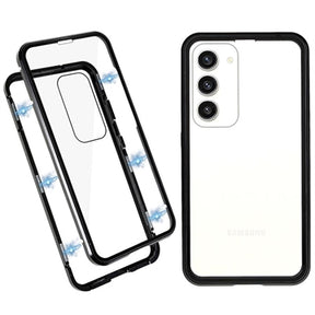 Samsung Galaxy S23 5G Magnetisk Cover med Hærdet Glas - Sort
