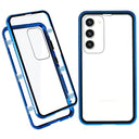 Samsung Galaxy S23 5G Magnetisk Cover med Hærdet Glas - Blå