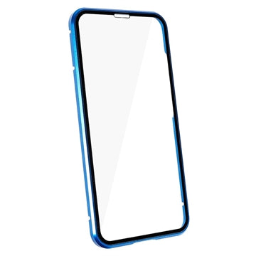 Samsung Galaxy S23 5G Magnetisk Cover med Hærdet Glas - Blå
