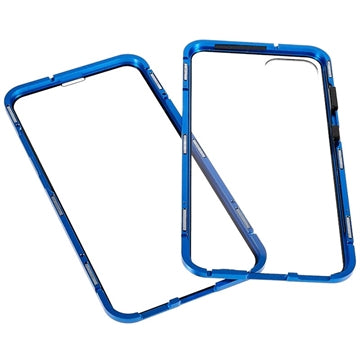 Samsung Galaxy S23 5G Magnetisk Cover med Hærdet Glas - Blå