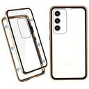 Samsung Galaxy S23 5G Magnetisk Cover med Hærdet Glas - Guld