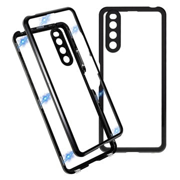 Sony Xperia 10 IV Magnetisk Cover med Hærdet Glas - Sort