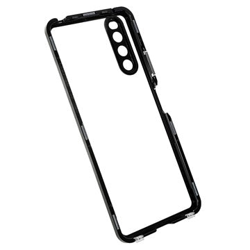 Sony Xperia 10 IV Magnetisk Cover med Hærdet Glas - Sort