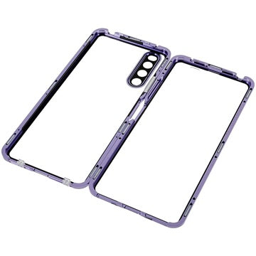 Sony Xperia 10 IV Magnetisk Cover med Hærdet Glas - Lilla