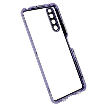 Sony Xperia 10 IV Magnetisk Cover med Hærdet Glas - Lilla