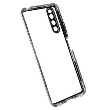 Sony Xperia 10 IV Magnetisk Cover med Hærdet Glas - Sølv