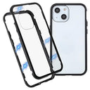 iPhone 13 Magnetisk Cover med Hærdet Glas - Sort