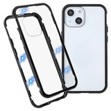 iPhone 13 Magnetisk Cover med Hærdet Glas - Sort