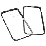 iPhone 13 Magnetisk Cover med Hærdet Glas - Sort