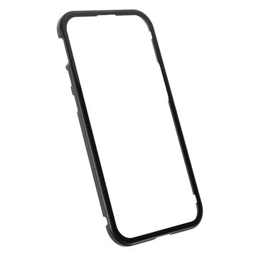 iPhone 13 Magnetisk Cover med Hærdet Glas - Sort