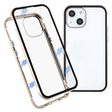 iPhone 13 Magnetisk Cover med Hærdet Glas - Guld