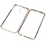iPhone 13 Magnetisk Cover med Hærdet Glas - Guld