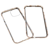 iPhone 13 Magnetisk Cover med Hærdet Glas - Guld