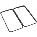 iPhone 13 Pro Magnetisk Cover med Hærdet Glas - Sort