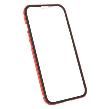 iPhone 13 Pro Magnetisk Cover med Hærdet Glas - Rød