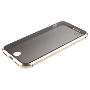 iPhone 7/8/SE (2020)/SE (2022) Magnetisk Cover med Skærmbeskyttelse Hærdet Glas - Guld