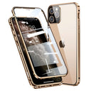 iPhone 11 Pro Magnetisk Cover med Hærdet Glas - Guld