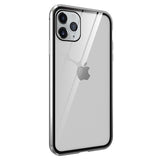 iPhone 11 Pro Magnetisk Cover med Hærdet Glas - Privatliv - Sølv
