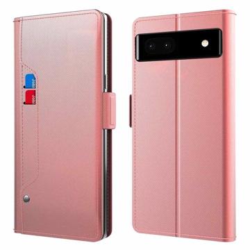 Makeupspejl Google Pixel 6a Flip Cover - Rødguld