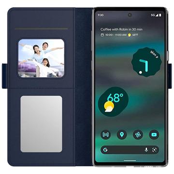 Makeupspejl Google Pixel 6a Flip Cover - Blå