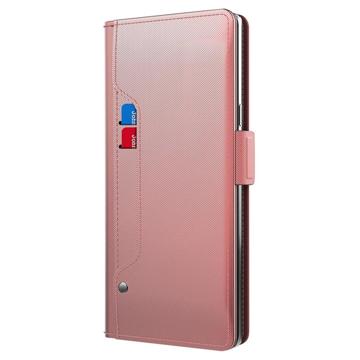 Makeup Spejl Samsung Galaxy S23 5G Flip Cover - Rødguld