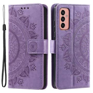 Samsung Galaxy A14/A14 5G Mandala Series Etui med Pung - Lilla