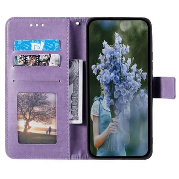 Samsung Galaxy A14/A14 5G Mandala Series Etui med Pung - Lilla