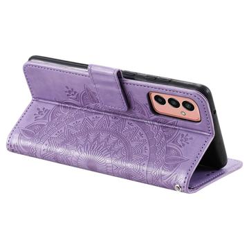 Samsung Galaxy A14/A14 5G Mandala Series Etui med Pung - Lilla