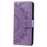 Samsung Galaxy A14/A14 5G Mandala Series Etui med Pung - Lilla