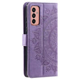 Samsung Galaxy A14/A14 5G Mandala Series Etui med Pung - Lilla