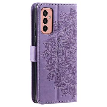 Samsung Galaxy A14/A14 5G Mandala Series Etui med Pung - Lilla