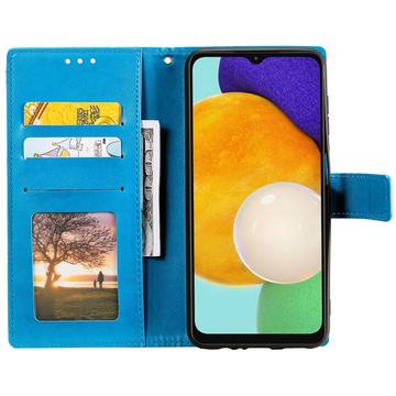 Samsung Galaxy A54 5G Mandala Series Etui med Pung - Blå
