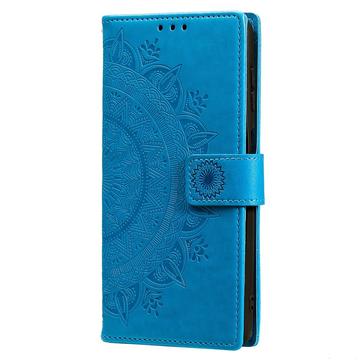 Samsung Galaxy A54 5G Mandala Series Etui med Pung - Blå