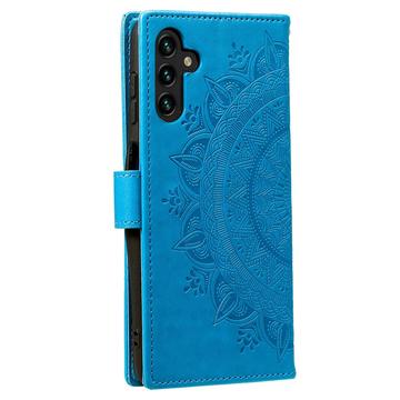 Samsung Galaxy A54 5G Mandala Series Etui med Pung - Blå