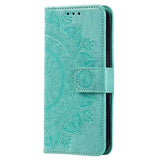 Samsung Galaxy A54 5G Mandala Series Etui med Pung - Grøn