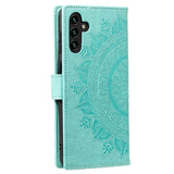 Samsung Galaxy A54 5G Mandala Series Etui med Pung - Grøn