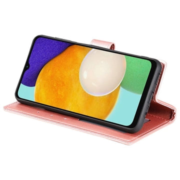 Samsung Galaxy A54 5G Mandala Series Etui med Pung - Rødguld