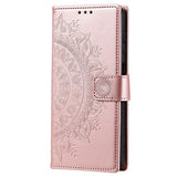 Samsung Galaxy A54 5G Mandala Series Etui med Pung - Rødguld