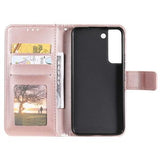 Samsung Galaxy S22 5G Mandala Series Pung Taske med Stativ - Pink