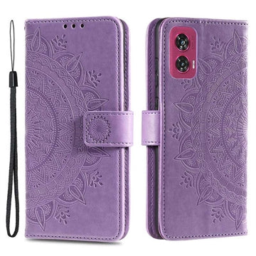 Motorola Edge 50 Fusion/G96 Mandala Series Etui med Pung - Lilla