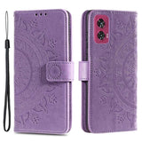 Motorola Edge 50 Fusion/G96 Mandala Series Etui med Pung - Lilla