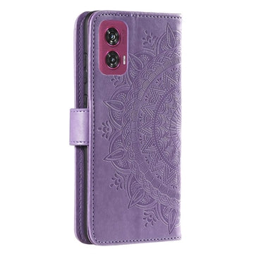 Motorola Edge 50 Fusion/G96 Mandala Series Etui med Pung - Lilla