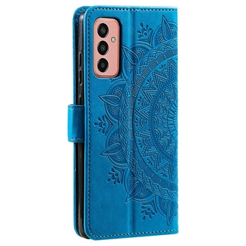 Samsung Galaxy A14/A14 5G Mandala Series Etui med Pung - Blå