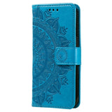Samsung Galaxy A14/A14 5G Mandala Series Etui med Pung - Blå